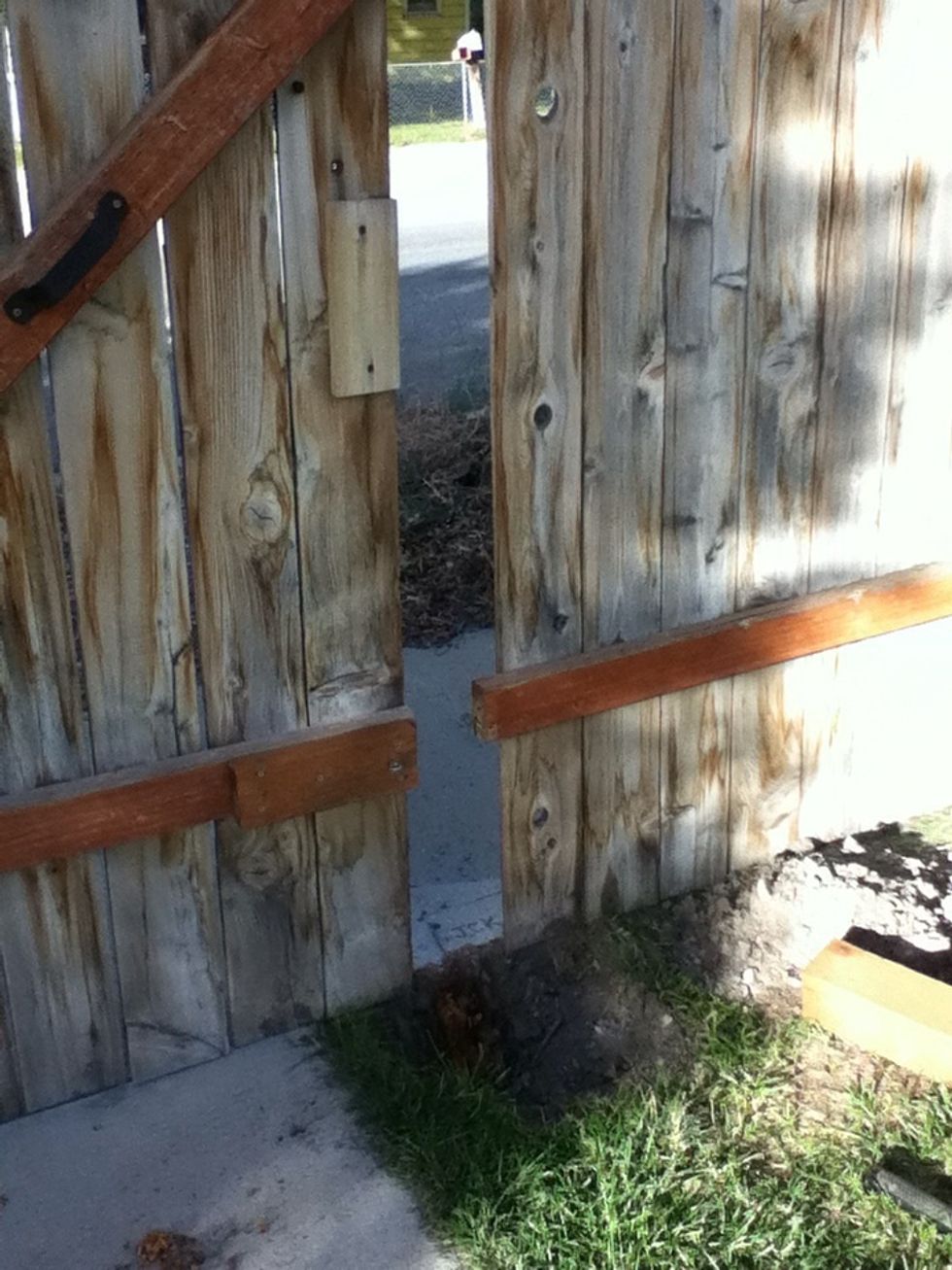 Once hardware is removed, remove post if it is broken or rotten.