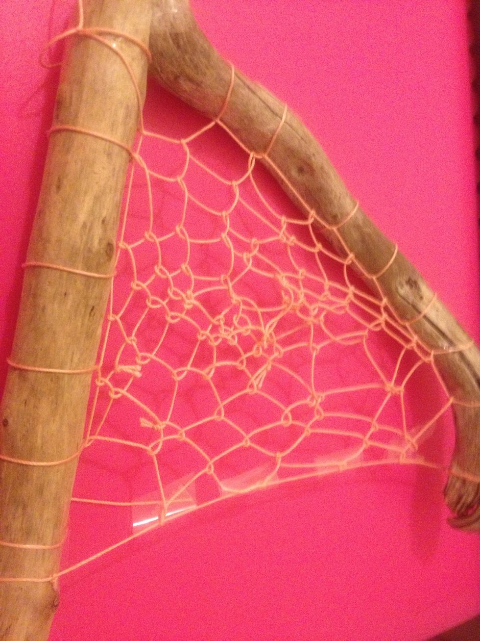 Once I was finished I tied it off at the middle.