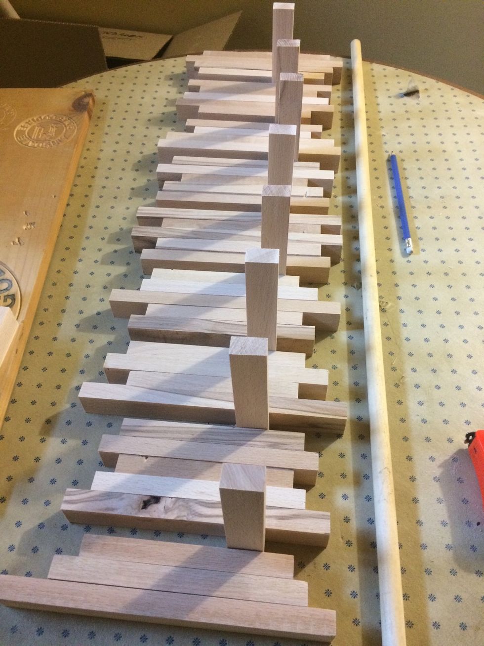 Once I was happy with the look I decided that the smallest sticks would be the hooks.