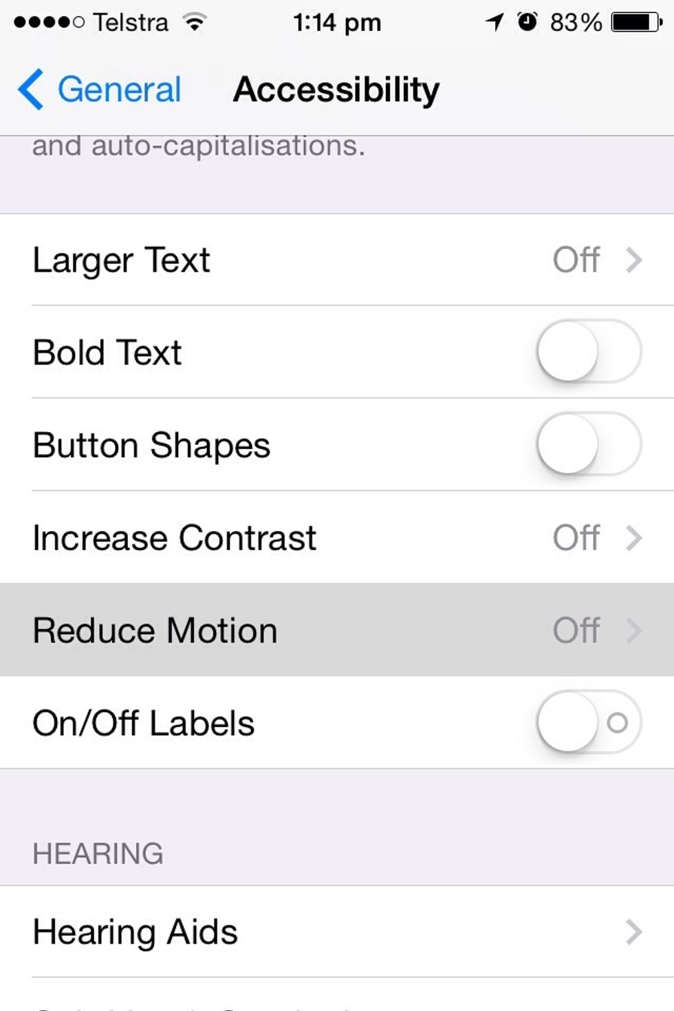once in accessibility, ensure you turn "reduce motion" off.
