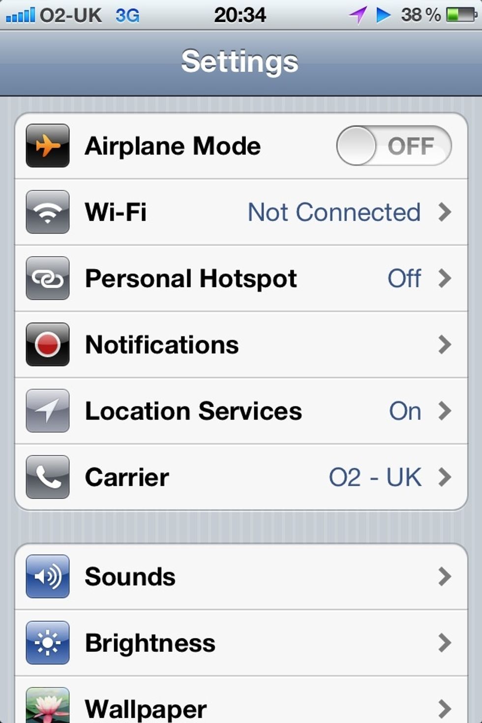 Once inside Settings scroll down to find General.