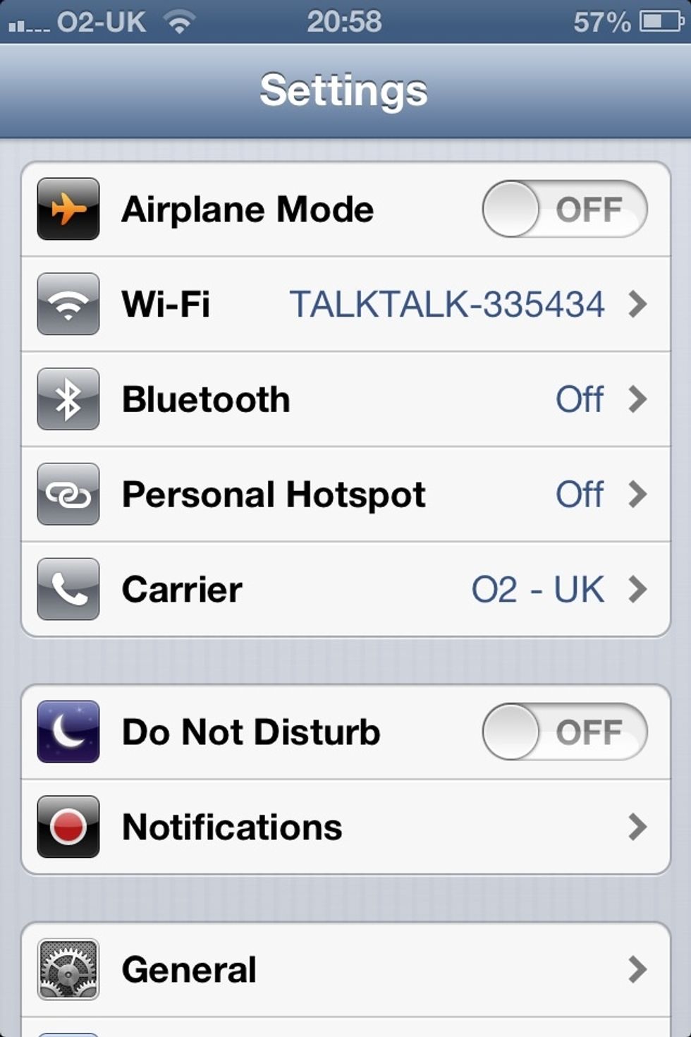 Once inside Settings, scroll down until you find Safari :)