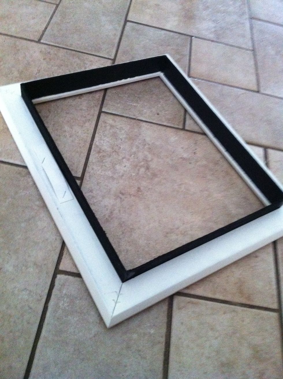 Once it dries, glue it to the inner part of your frame