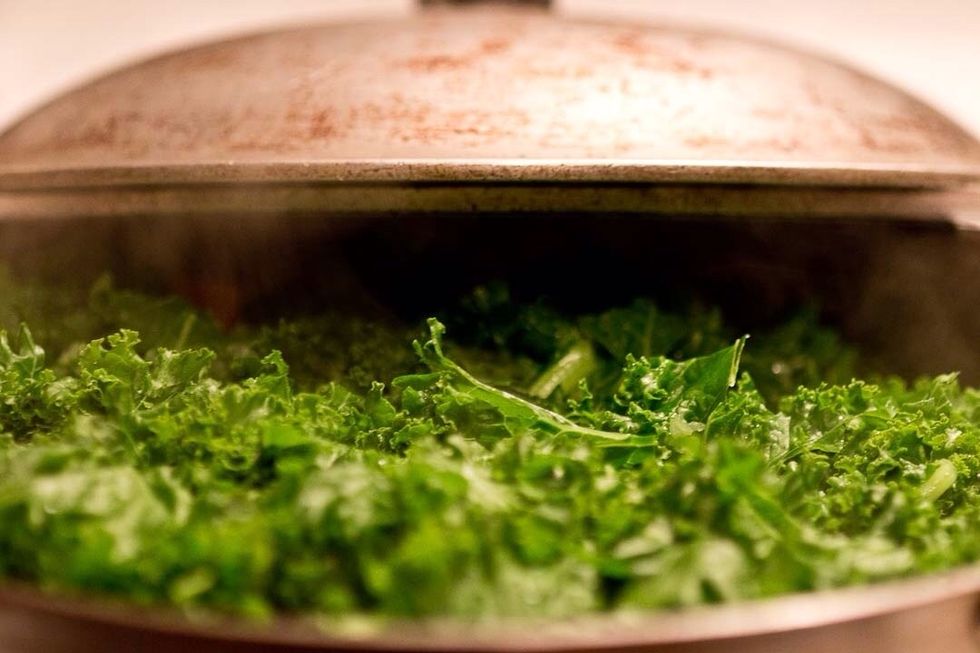 Once it has shrunk down in size and softens up you can mix it easily now.