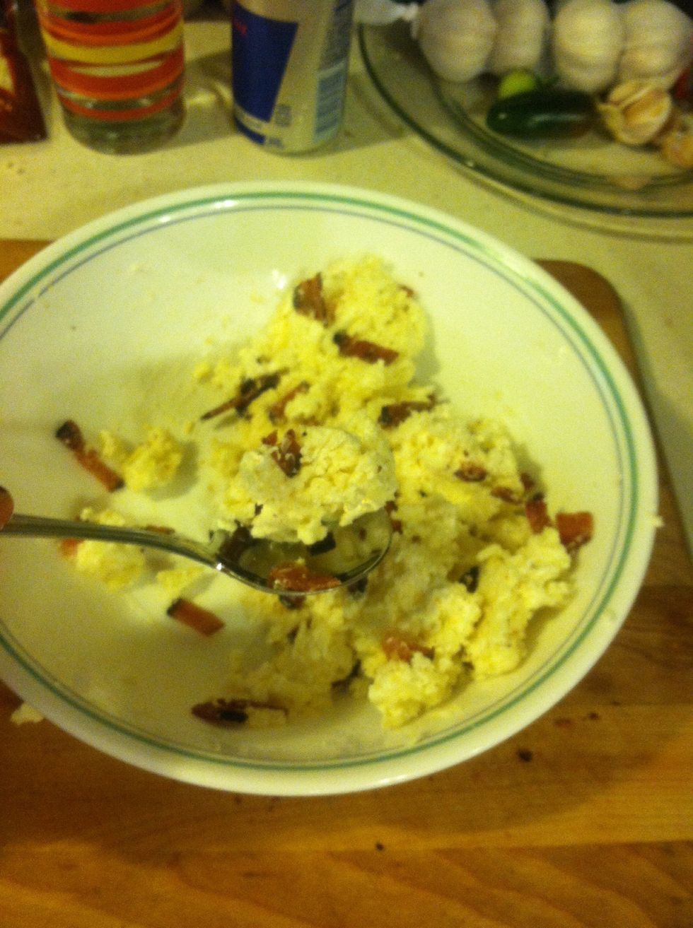 Once it is all mixed - take a spoonful.