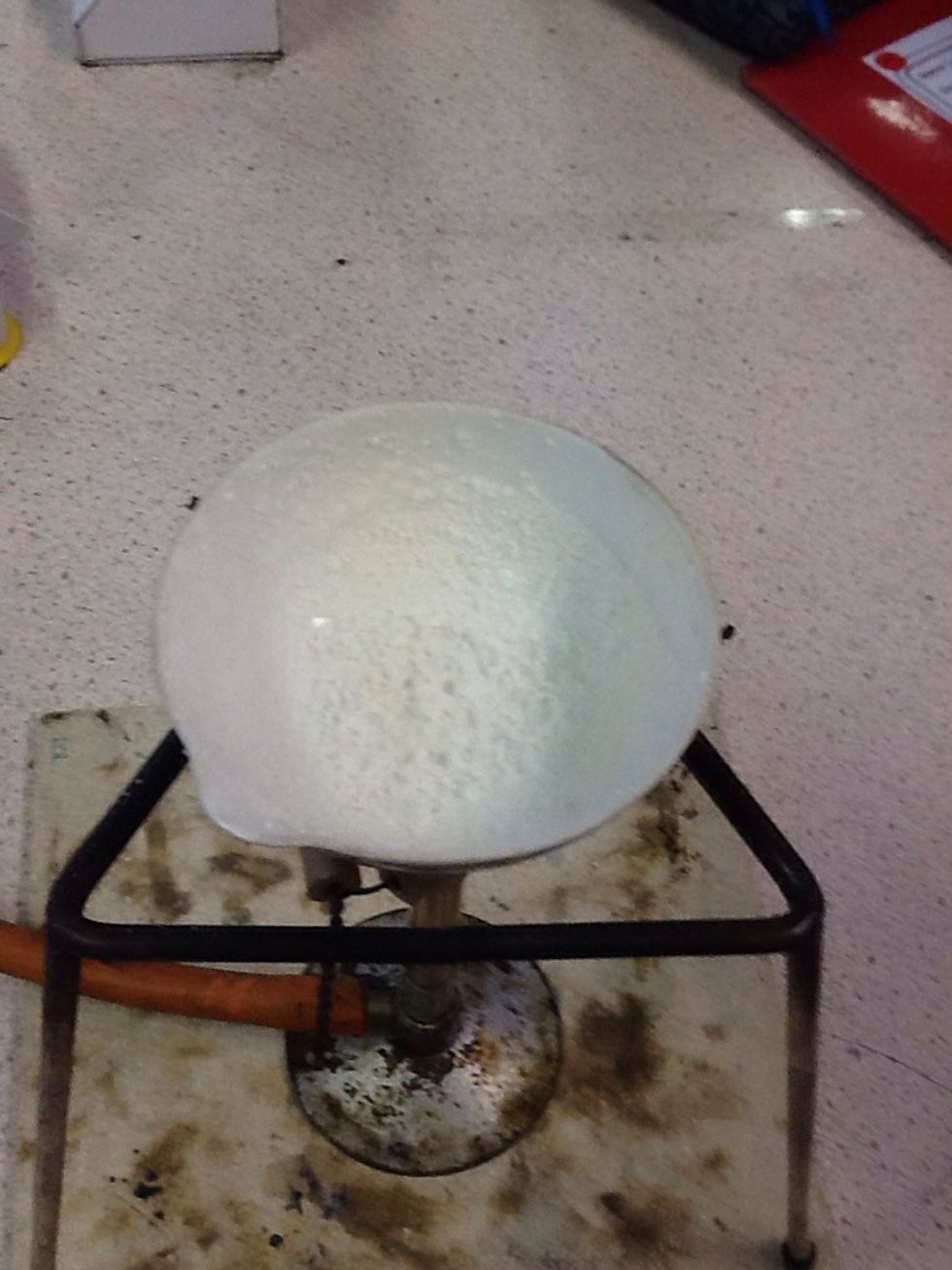 Once it is bubbling turn the gas of and leave to cool down...