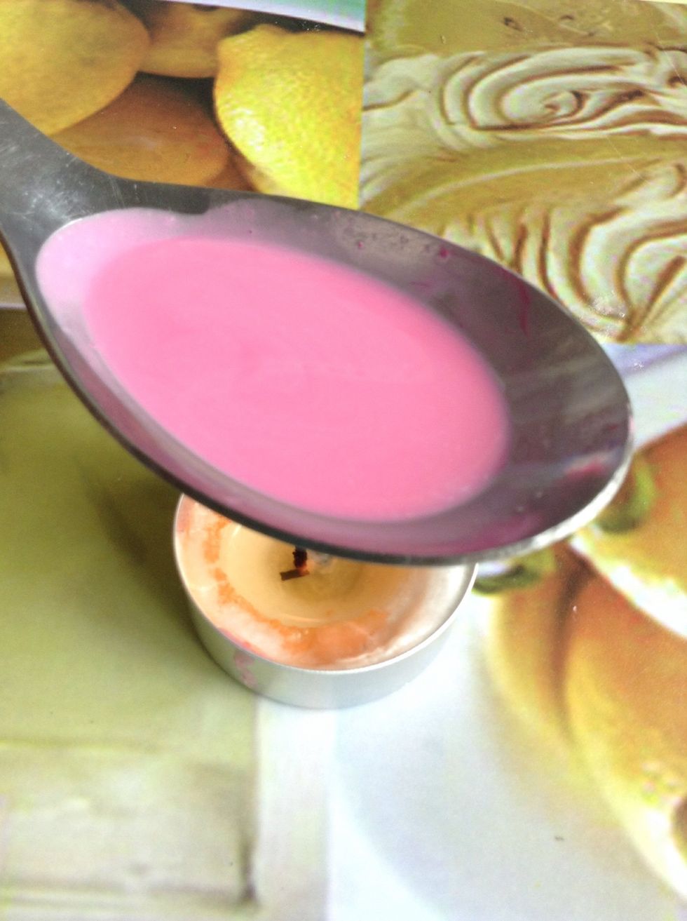 Once it is completely smooth, you can then pour it into your container. If you don't like the color, you can add in more crayons until you reach the shade you like:)