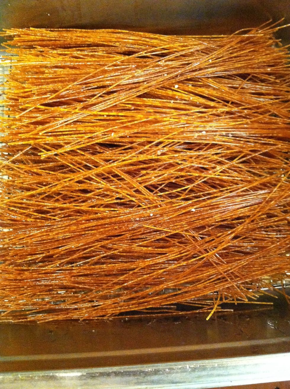 Once it looks a little brown take it out to dry.