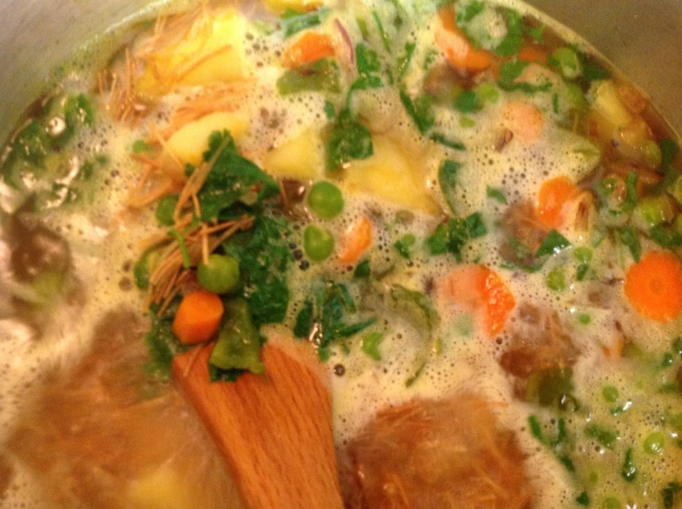 Once it's boiling add roasted vermicelli to it
