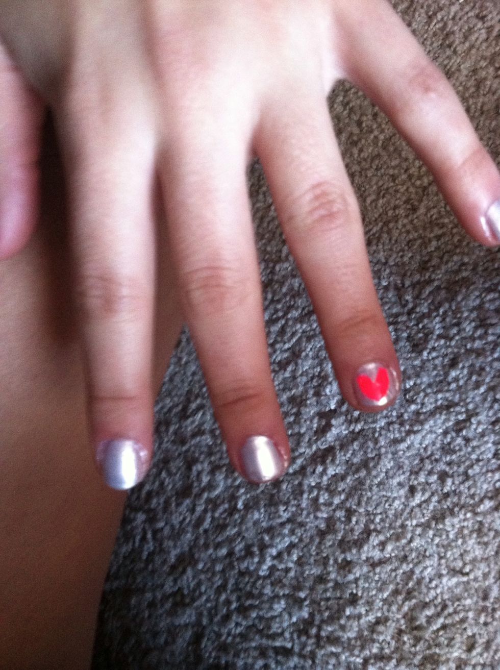 Once it's dry peel off the tape and it should come out lookin' like a heart!!!