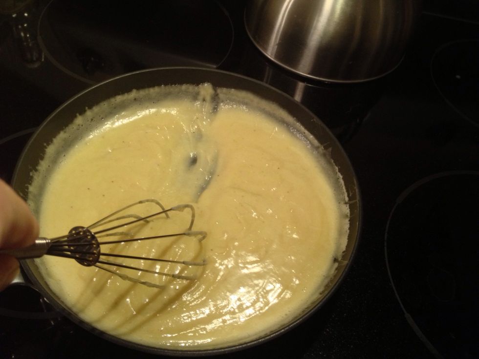 Once it starts to get thick and resemble glue, take it off the heat.