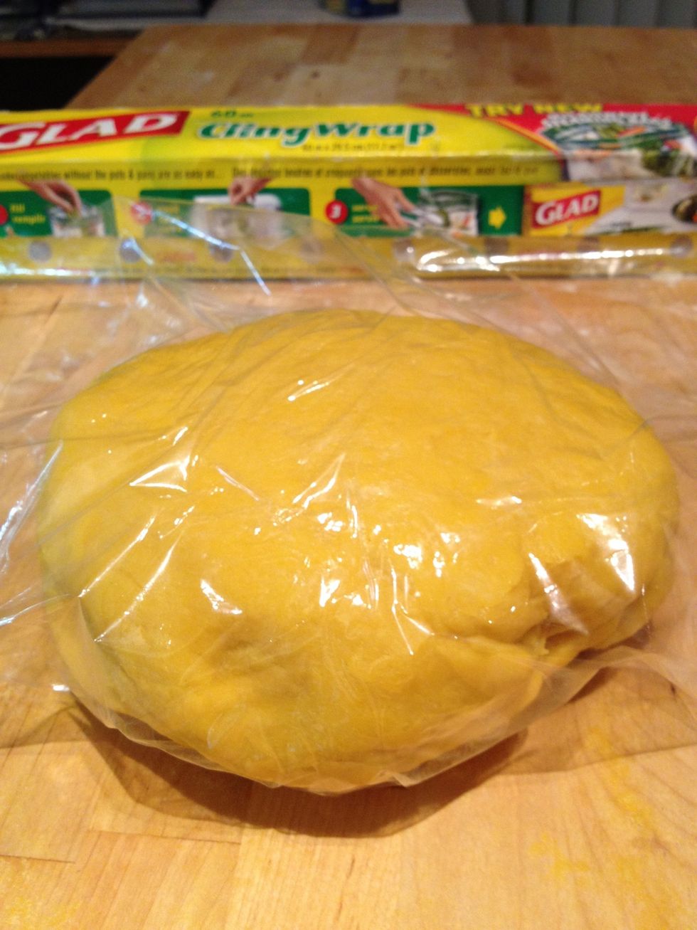 Once kneaded well, wrap in plastic wrap and put in refrigerator for at least a half hour, if it stays in there longer --- GREAT!