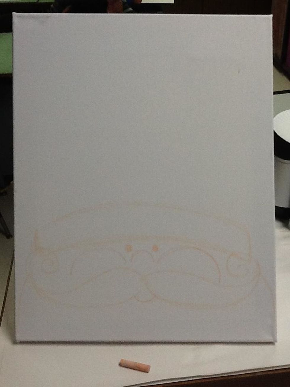 Once little curved line under the mustache for the mouth.