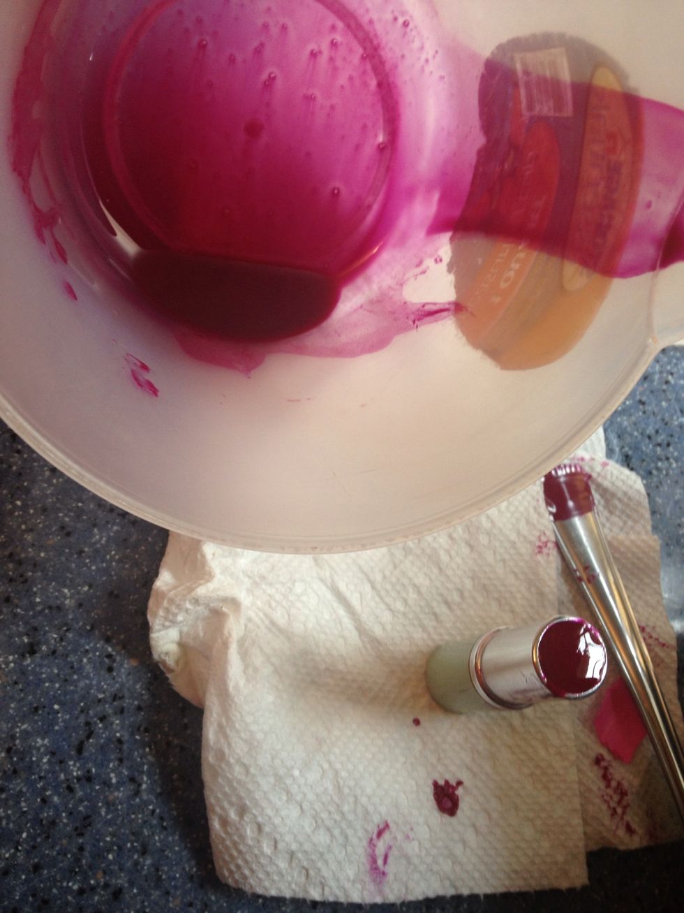 Once melted stir a little and put in container