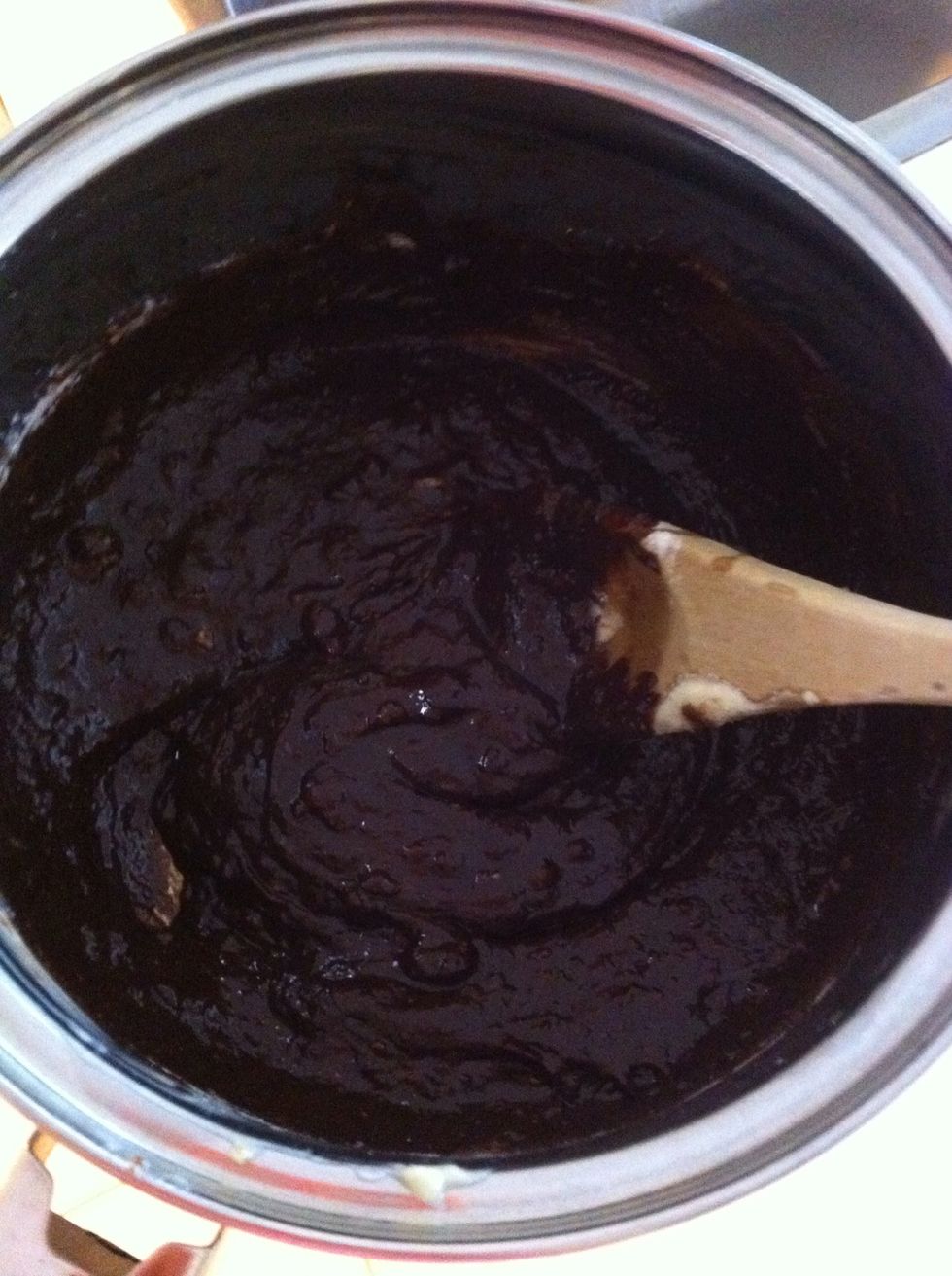 Once melted, stir in the egg, 1/3 cup of flour, 1/4 cup of sugar, and 1 teaspoon of baking powder \ud83c\udf73\ud83c\udf5a\ud83d\udc4b