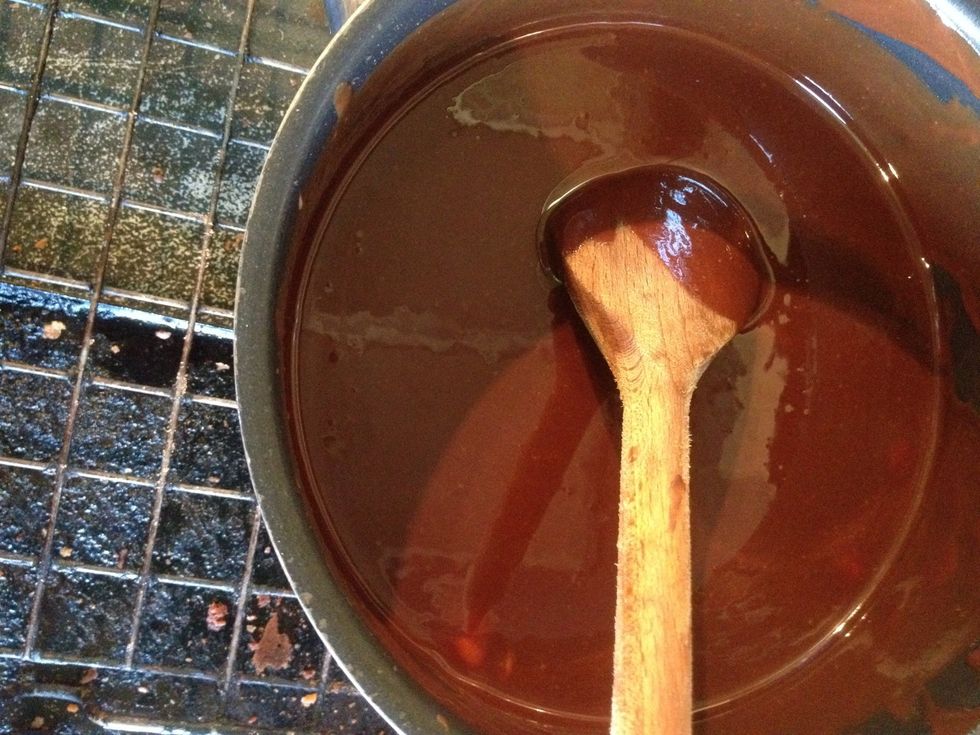 Once melted, transfer to a cooling rack.