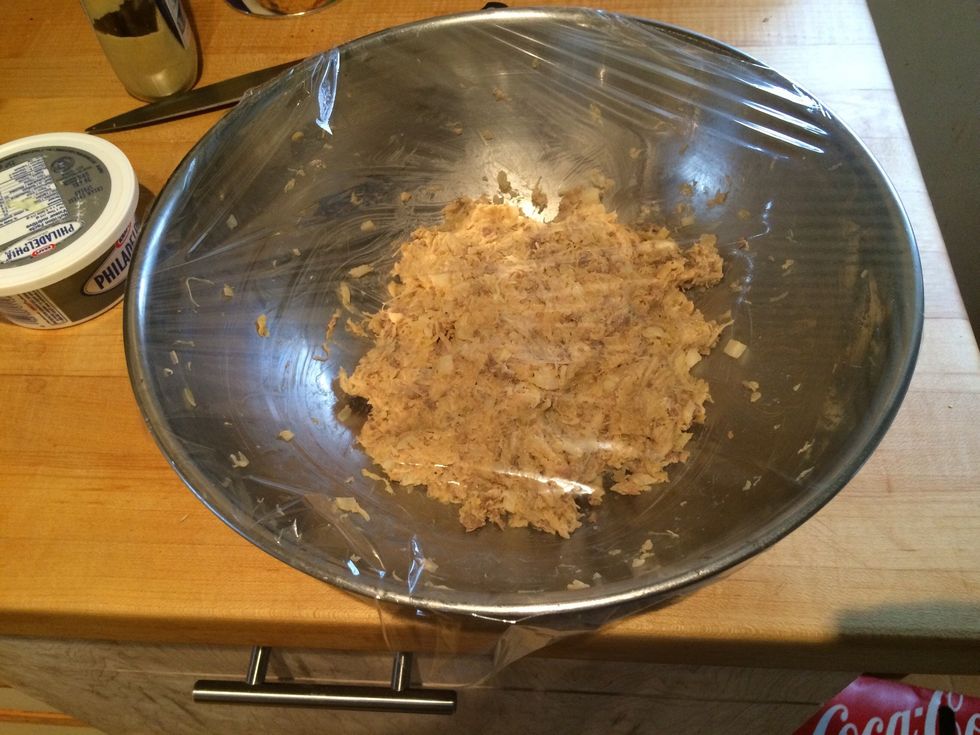 Once mixed,cover and put in fridge until it cools. It will be easier to form balls when it's cool and they will hold their shape.