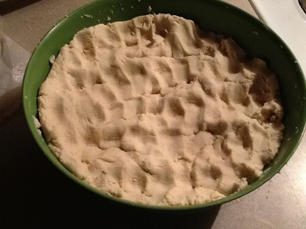 Once mixed it should be some what firm yet smooth like this