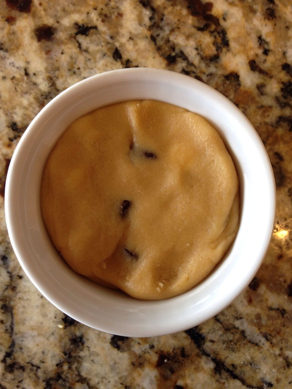 Once mixed pack it into a ramekin.