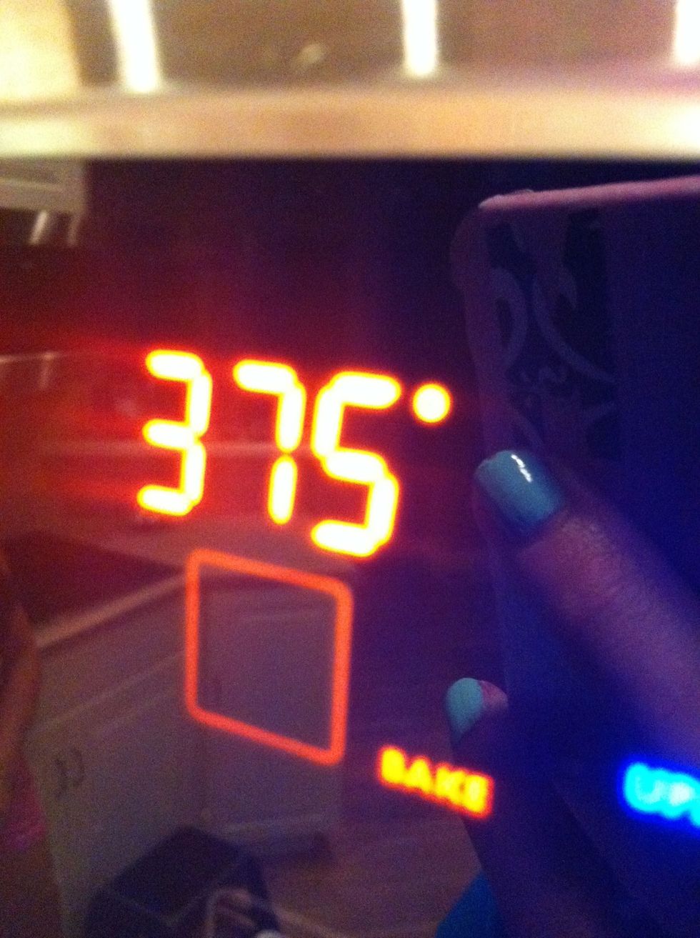 Once oven gets to 375