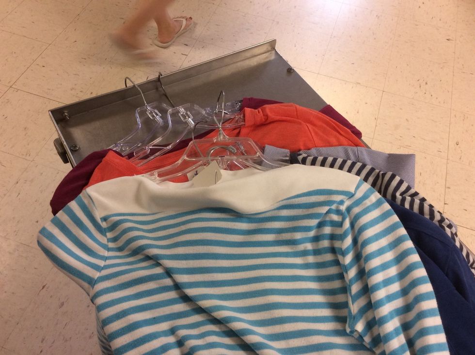 Once pile is full push to discount rack