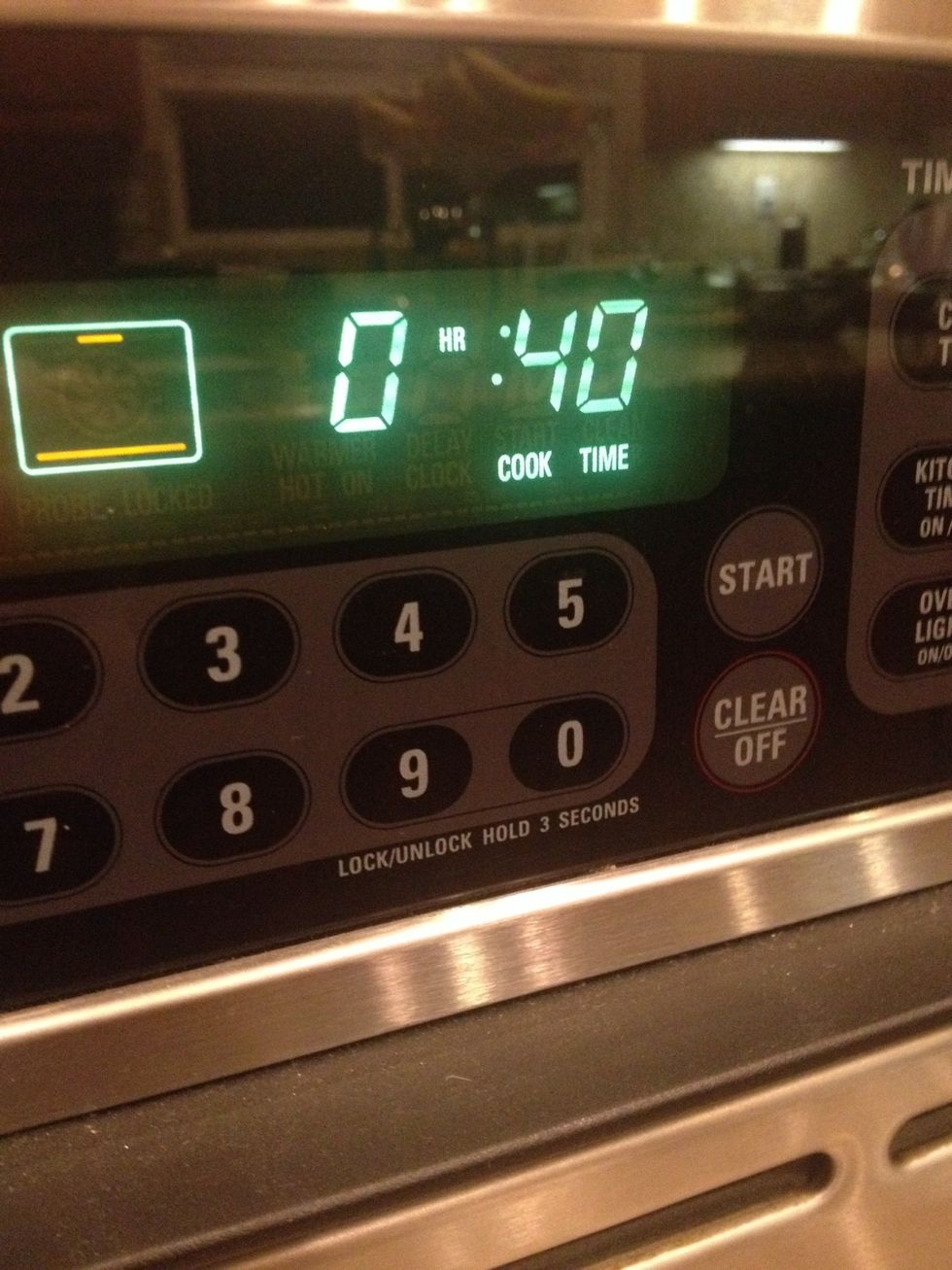 Once placed in oven let it bake for 40-45 minutes