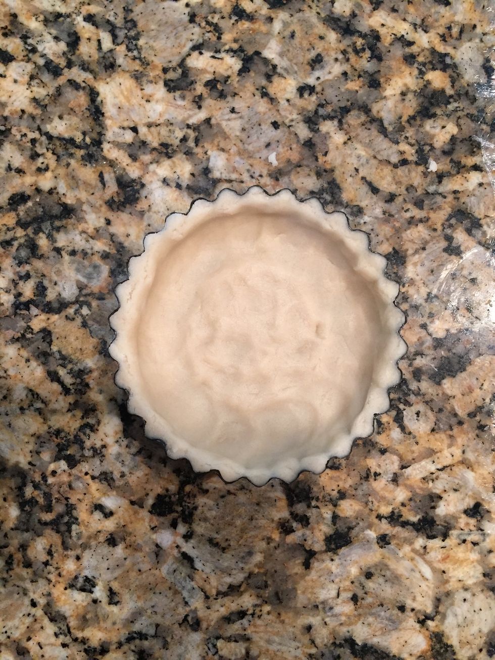 Once pressed in, fix edges