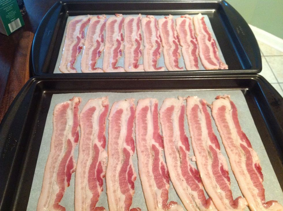 Once ready put them in the oven with the timer on for 8 mins. When the timer goes off turn the sheets around and cook for a further 5-8mins.