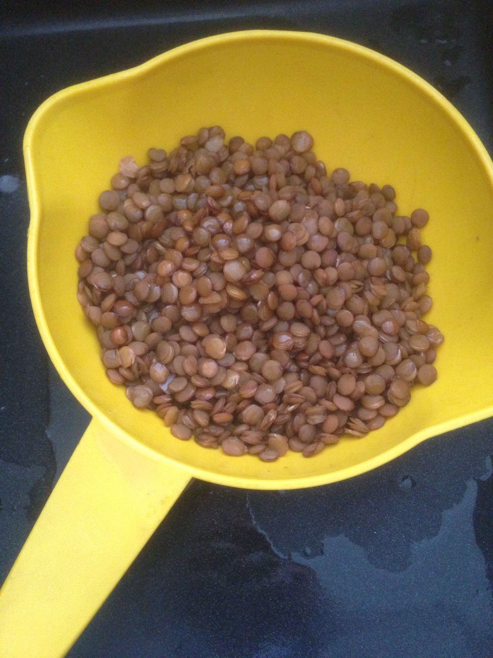 Once soft to the bite, strain and set aside