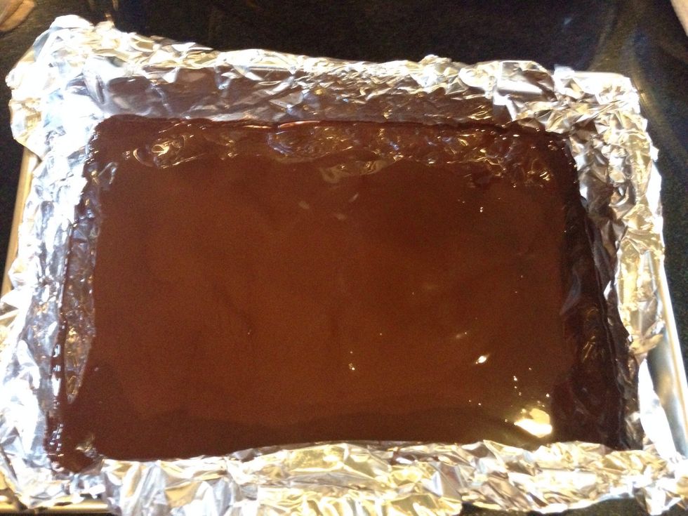 Once spread even, set aside for ten minutes.