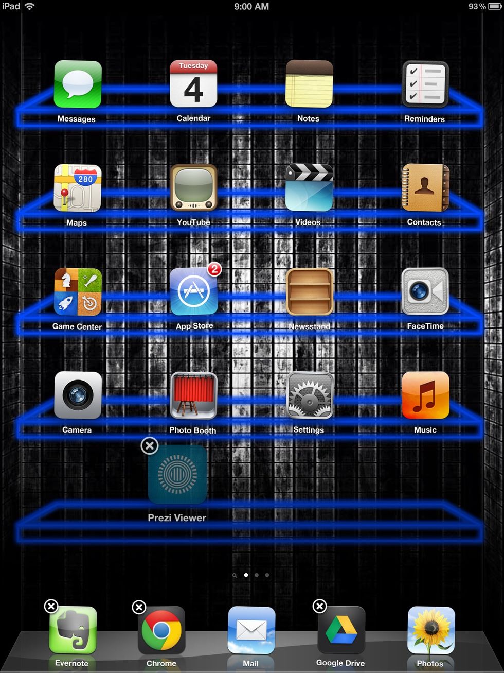 Once the app moves to another page you can now any app any where and organize your IPad the way you want to.