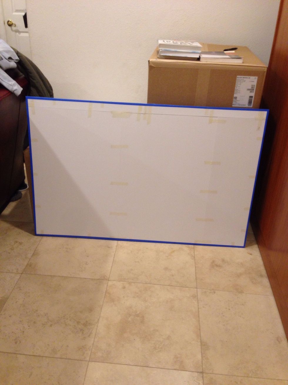 Once the blue tape is applied, feel free to paint it if you want. I just left mine this color but you can do whatever you want.