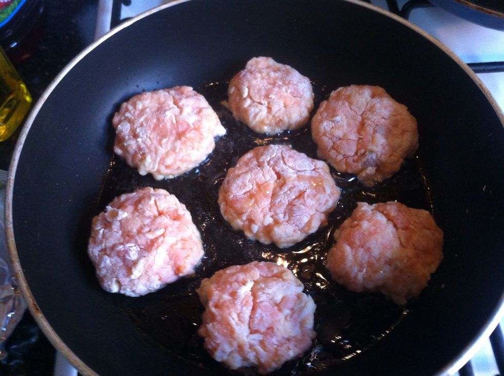 Once the bottom has hardened enough to move about the pan, flip it over.