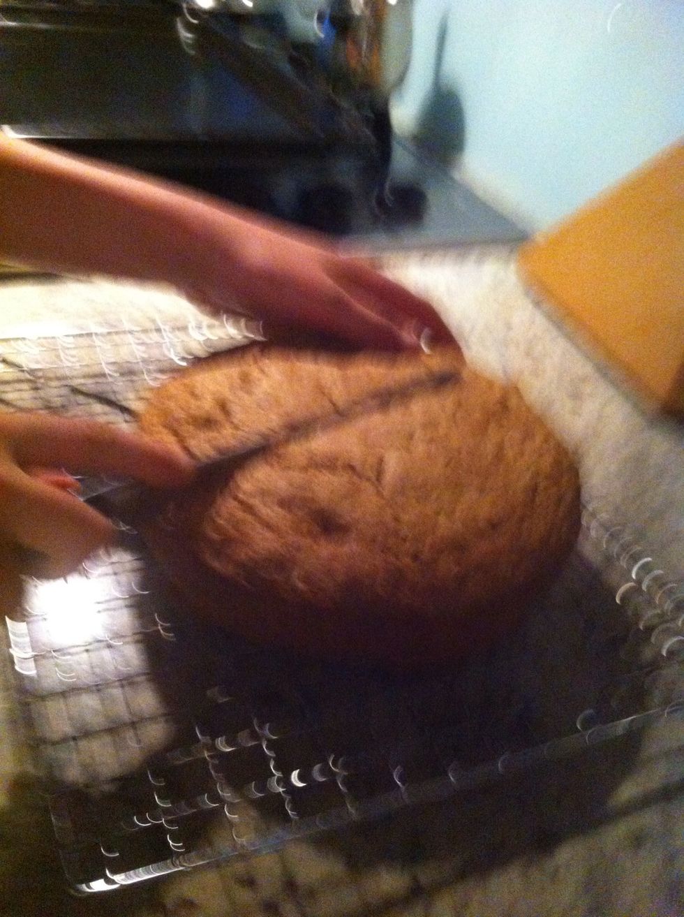 Once the cake has cooled cut into wedges and prepare for serving