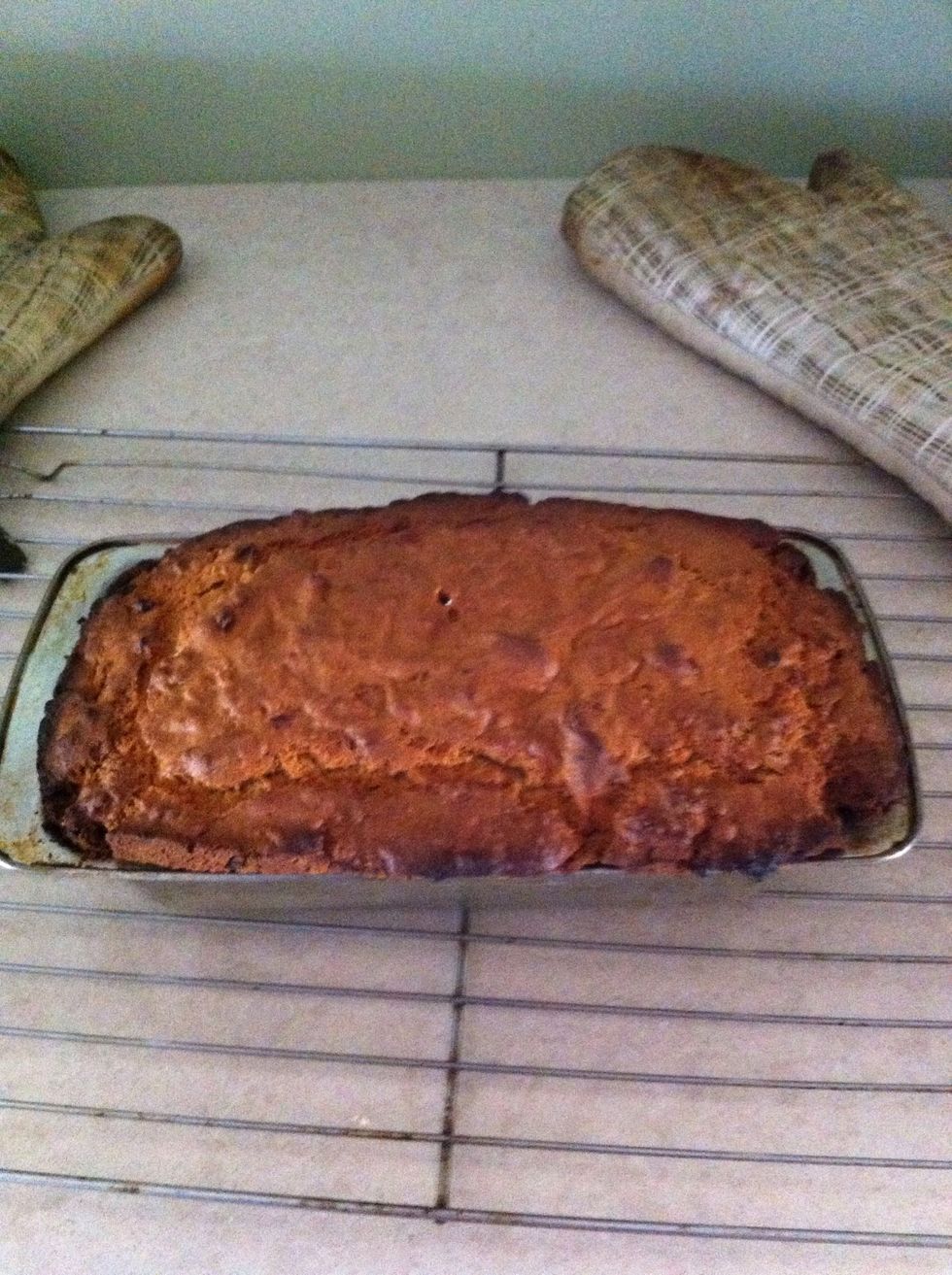 Once the cake is cooked leave it to cool for a few minutes