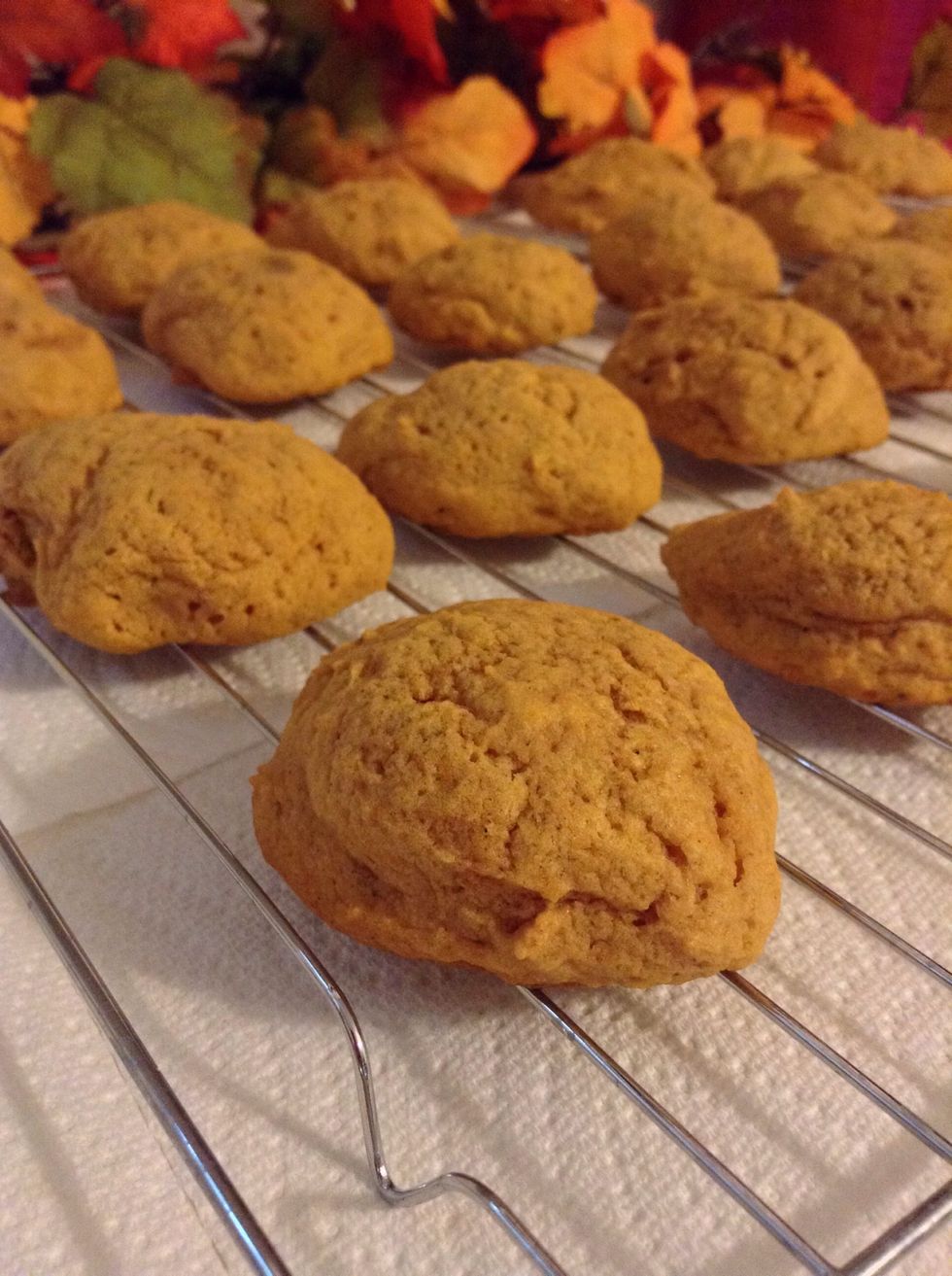 Once the cookies are done place on a cooking rack.