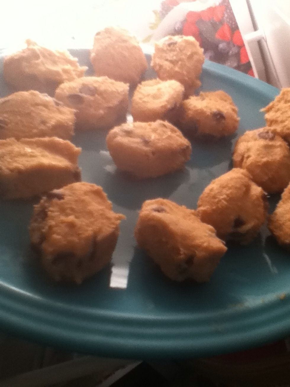 Once the dough is firm, shape the dough into egg shapes. Feel free to make them as big as you want:)