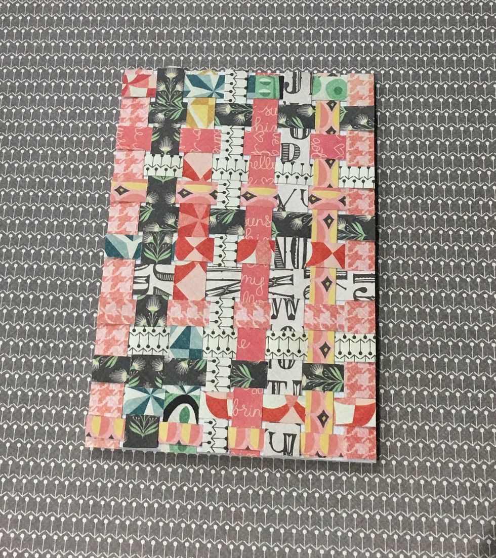 Once the edges are trimmed this is what the front of the card should look like.