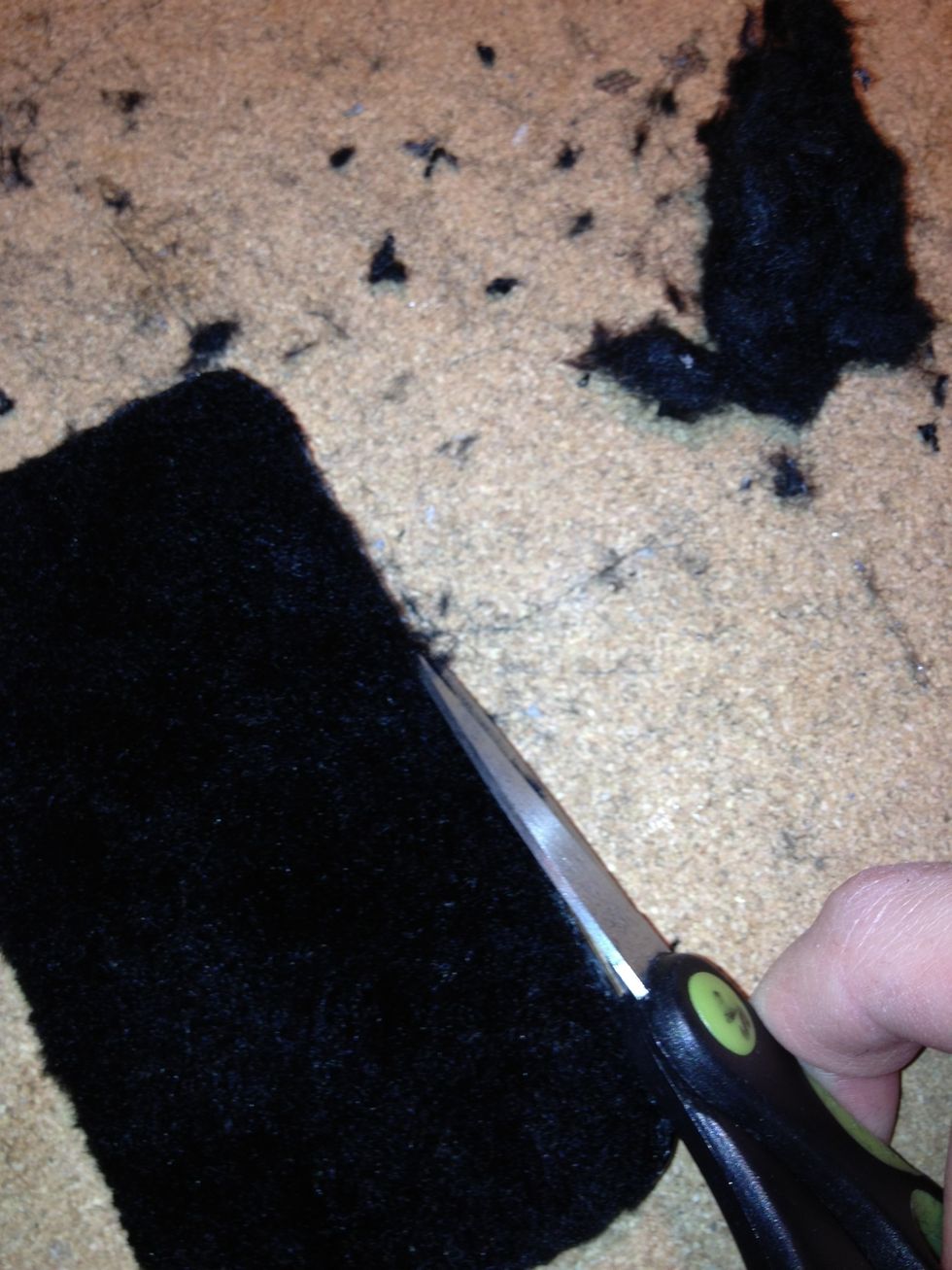 Once the fabric is cut, trim the edges to insure a tidy, clean look.