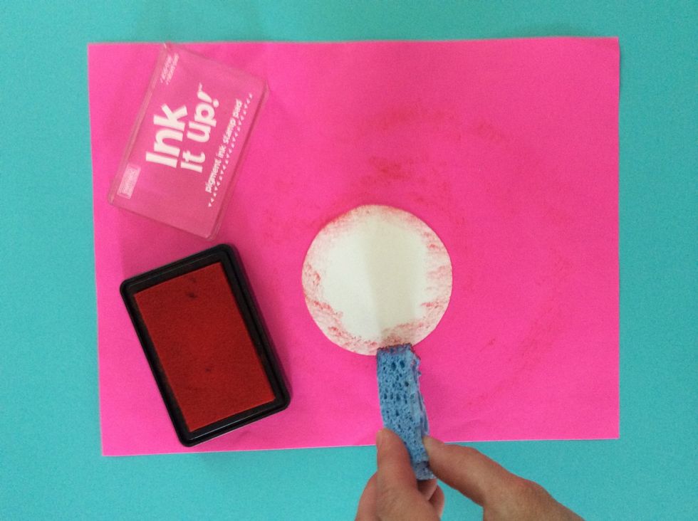 Once the final circle is stamped, set all three aside to dry. Handling them before completely dry might add fingerprints or cause smudges. Drying the circles overnight is suggested.