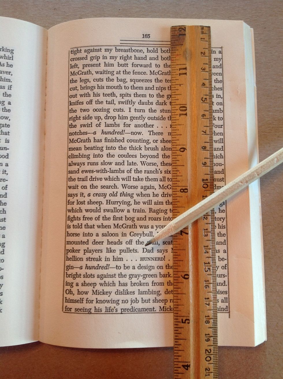 Once the group is dry, use a pencil to mark the edges of your box on the top page.