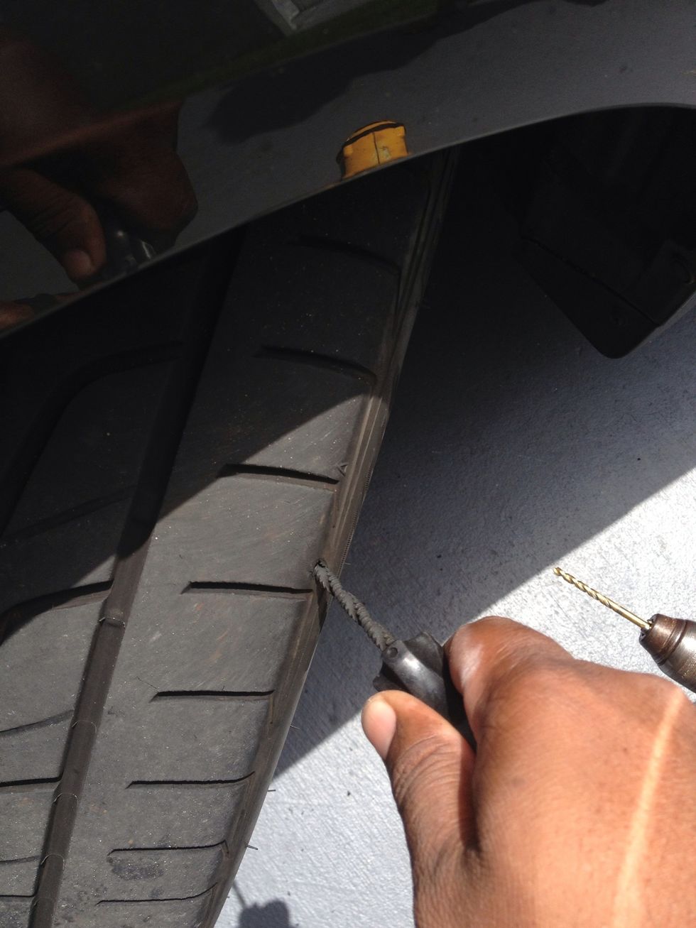 Once the hole was big enough, I used the rasp to clean it