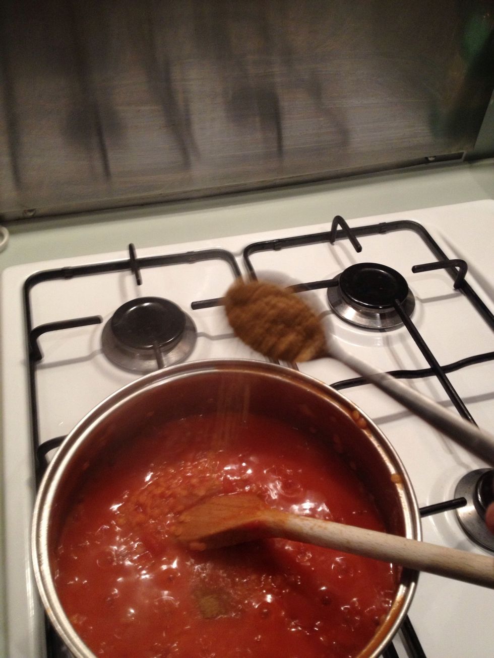 Once the lentils have begun to soften, add the 3 spices