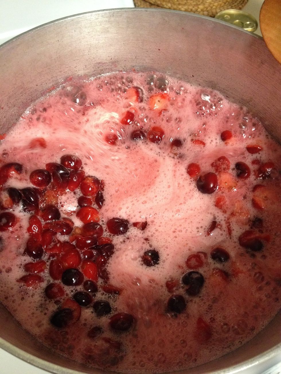 Once the mixture is boiling, mix it while boiling for ten minutes