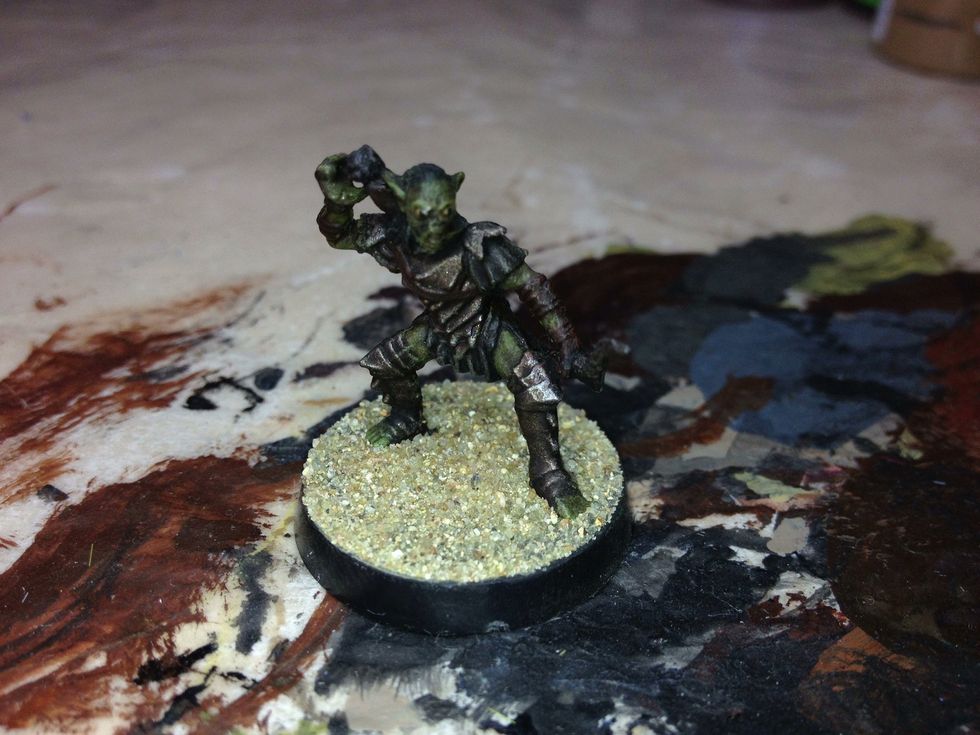 Once the model's dry, you can continue with the procedure.