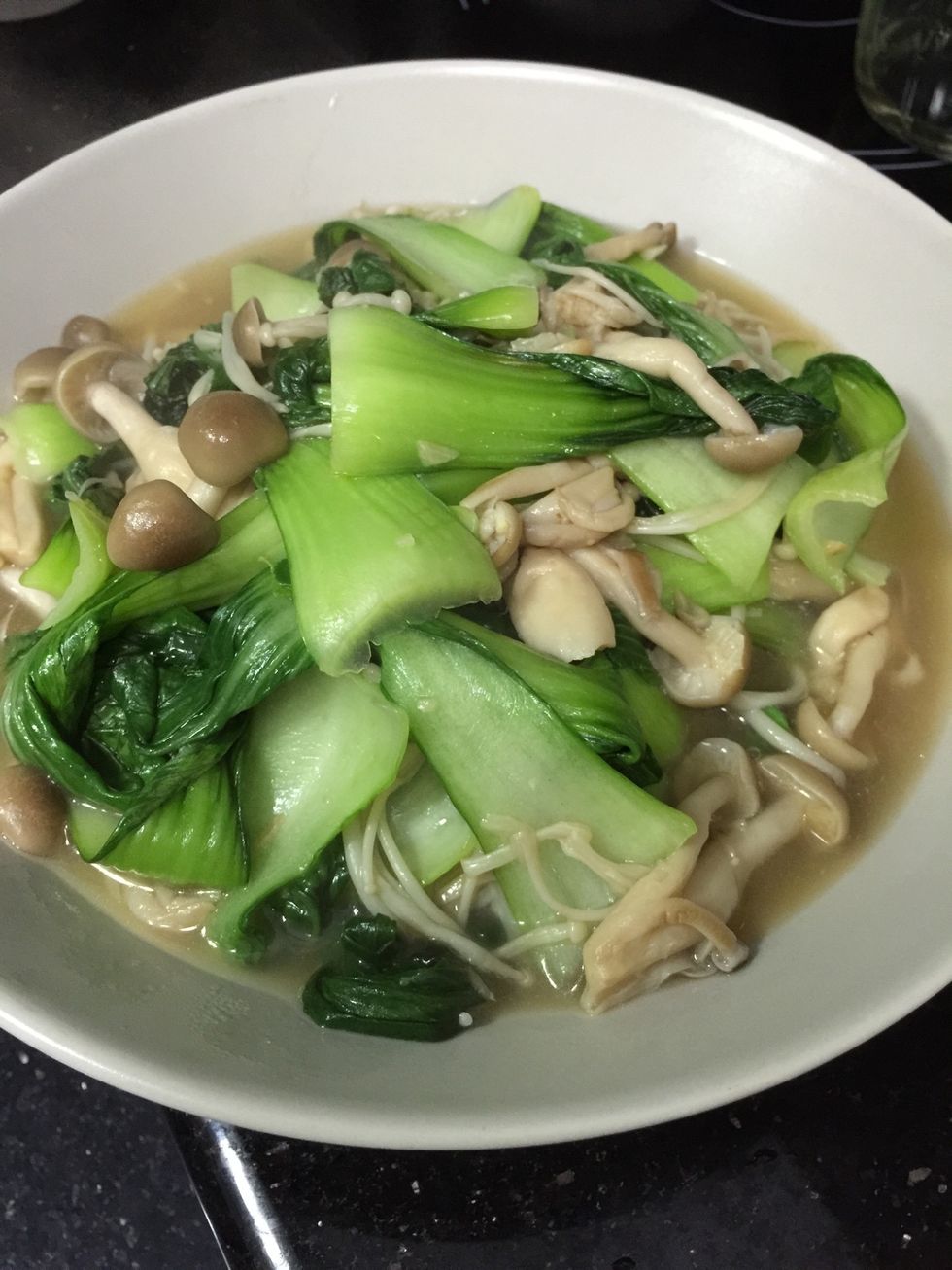 Once the mushroom soften, place on plate.