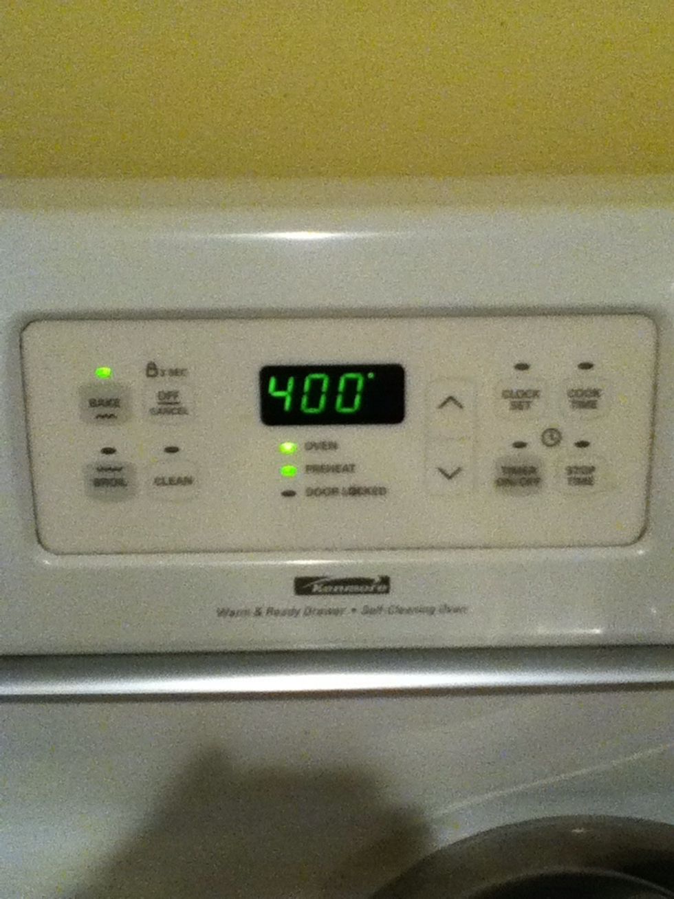 Once the oven is heated...