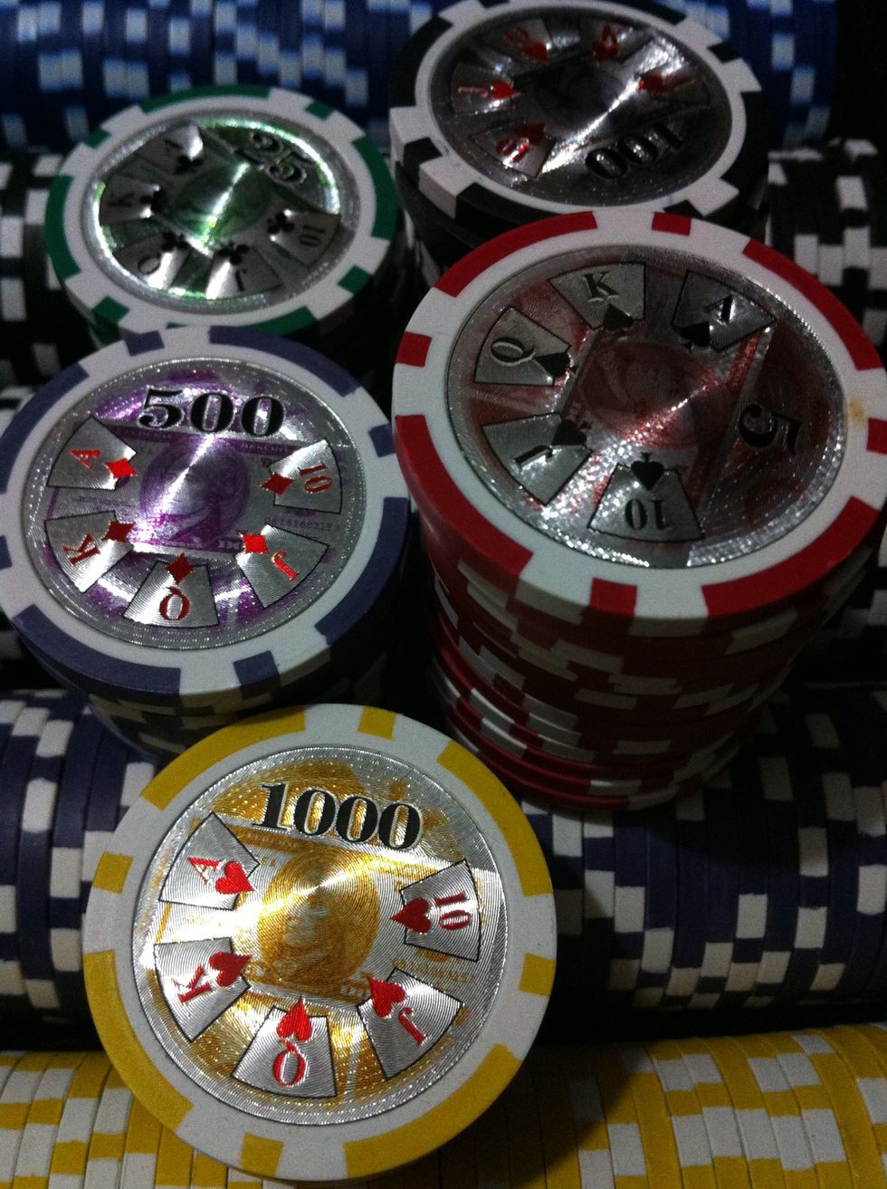 Once the "pot" is opened, all players have 2 options: "Call": stay in the game by putting the equivalent amount in the "pot". "Fold": quit the game by putting your cards face down on the table.