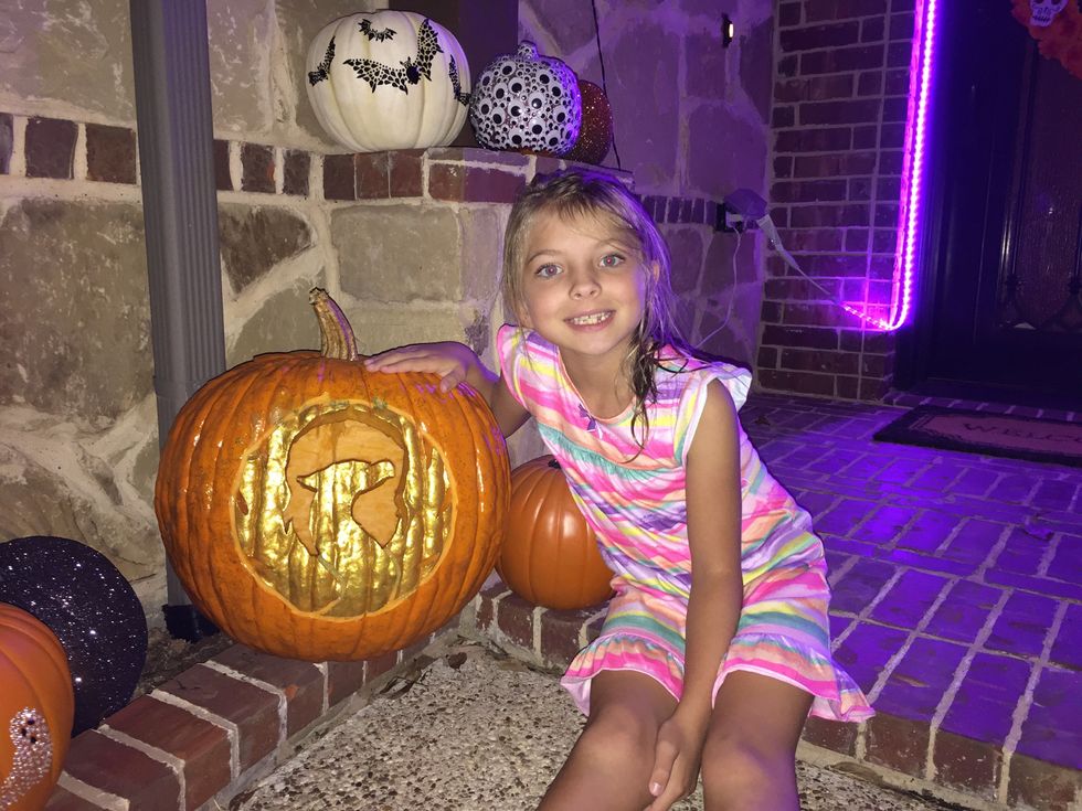 Once the pumpkin is finished, set it out by your front door or on the lawn.