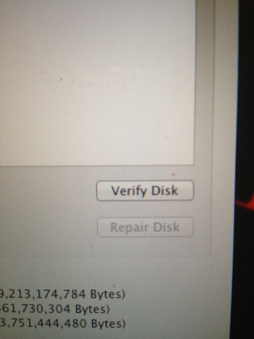 Once the Repair Disk Permissions is complete, click "Verify Disk"....then after that is complete click "Repair Disk"...